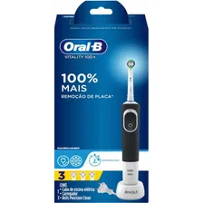 Oral B Vitality+ 3 Refis Preta Bivolt Escova Dente Elétrica Foto mini 2
