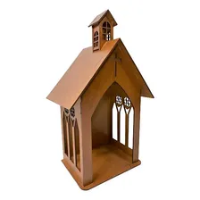 Oratório Capelinha Com Casinha Média Em Mdf Decorativa Foto mini 2
