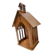 Oratório Capelinha Com Casinha Média Em Mdf Decorativa Foto mini 4