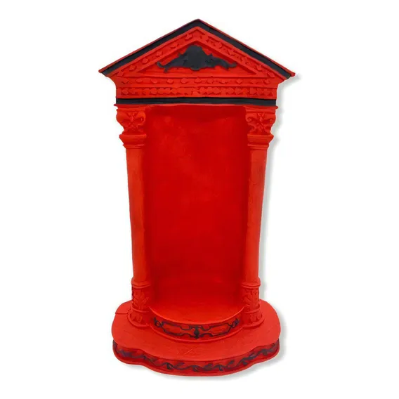 Orat贸rio Em Resina 24 Cm Vermelho E Preto Foto 1