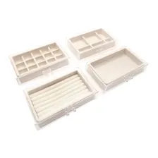 Organizador Acrílico Maquiagem Joias De 4 Gavetas Veludo Foto mini  3