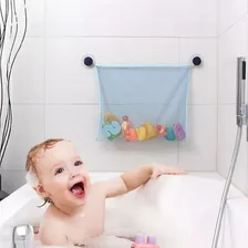 Organizador Cesto Saco Porta Brinquedos Banho Banheiro Bebe Foto mini 4