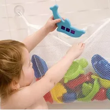 Organizador Cesto Saco Porta Brinquedos Banho Banheiro Bebe Foto mini 1