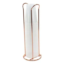 Organizador Copos Descartáveis 200ml Rosé Gold Bancada Foto mini 1