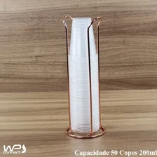 Organizador Copos Descartáveis 200ml Rosé Gold Bancada Foto mini 4
