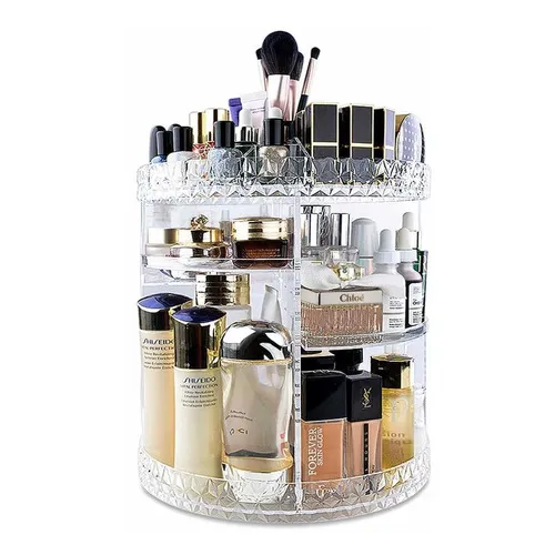Organizador Cosméticos 3 Andares Acrílico Giratório 360 Foto 1