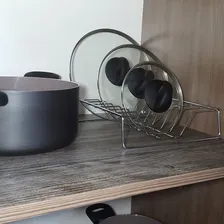 Organizador De Armário Suporte Porta 6 Tampas De Panelas Foto mini 4