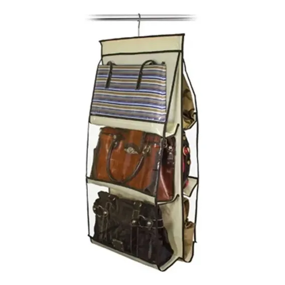 Organizador De Bolsas Para Guarda Roupa Cabide Com 6 Lugares Foto 1