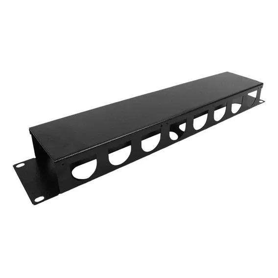 Organizador De Cabos Horizontal Fechado 2u Para Racks 19 Foto 1