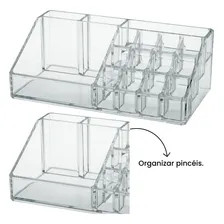 Organizador De Maquiagem Necessarie Batom Base Pincel Foto mini 3