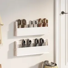 Organizador De Sapato Sapateira Mdf Branco Rustica Foto mini  2