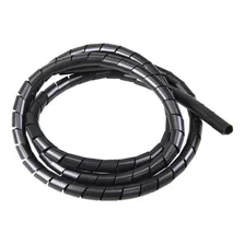 Organizador Fios Cabos 10mm Espiral Flexível 10 Metros Preto Foto  mini 1
