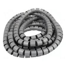 Organizador Fios Cabos Espiral 1 Polegada Prata/cinza 5 Mts Foto mini 1