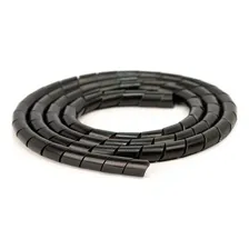 Organizador Fios E Cabos Espiral 1/4 Preto 5 Mts Foto  mini 1