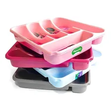 Organizador Gaveta Porta Talher 5 Divisor Divis贸ria Talheres Cor Branco Foto mini 3