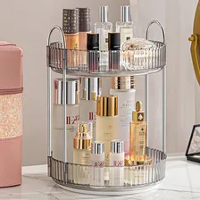 Organizador Giratório Em Acrílico Maquiagem 360° Cor Transparente Foto mini 3