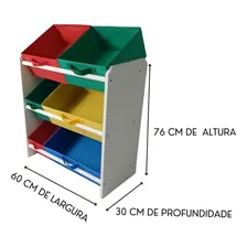 Organizador Infantil Montessoriano Colorido - 60x76x30cm Foto  mini 1