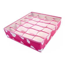 Organizador Meia Calcinhas Cuecas P/ Gavetas 24 Nichos 6551 Cor Rosa Foto  mini 1