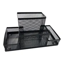 Organizador Mesa Porta Caneta Escritório Treco Lápis Clips Foto mini  2