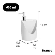 Organizador Pia Dispenser Detergente Suporte Esponja Branco Foto mini  3