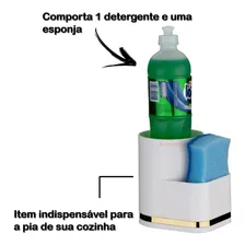 Organizador Pia Porta Detergente Bucha Pia Dourado Cozinha Foto mini 3