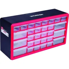 Organizador Plástico 30 Gavetas Multiuso Worker Cor Vermelho Foto  mini 1