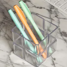 Organizador Porta Caneta Lápis Pincel Maquiagem Em AcrĂlico Foto mini 2