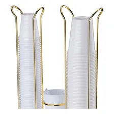 Organizador Porta Copos Descartaveis + Porta Mexedor Dourado Foto mini 3