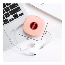 Organizador Porta Fios E Cabos Retrátil Suporte P/ Celular Cor Rosa Foto mini  2