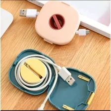 Organizador Porta Fios E Cabos Retrátil Suporte P/ Celular Cor Rosa Foto mini  3