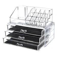 Organizador Porta Maquiagem Pincel Batom AcrÃlico 3 Gavetas Foto mini 3