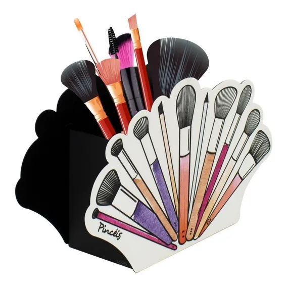 Organizador Porta Pincéis Maquiagem Com Divisória Foto 1