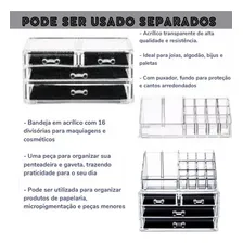 Organizador Portátil Maquiagem Caixa AcrÃlico Transparente Foto mini 2