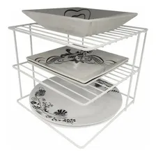 Organizador Pratos Quadrado Aço Carbono Separador Reforçado Foto mini 1