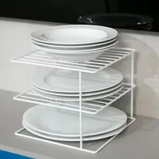 Organizador Pratos Quadrado Aço Carbono Separador Reforçado Foto mini 2