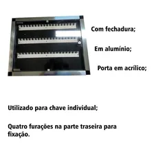 Organizador - Quadro De Chaves Em Alumínio P/ 60 Chaves Foto mini 4