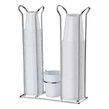 Organizador Suporte Para Copos Descartaveis 200ml E 50/80ml Cor Cinza Foto mini 2