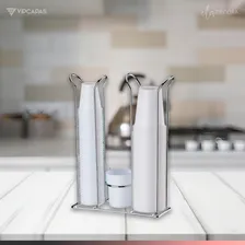 Organizador Suporte Para Copos Descartaveis 200ml E 50/80ml Cor Cinza Foto mini 1