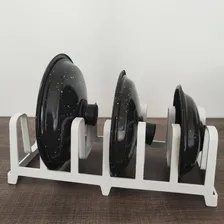 Organizador Tampas De Panelas Pratos Canecas Multiuso Ou Cor Branco Foto mini 4