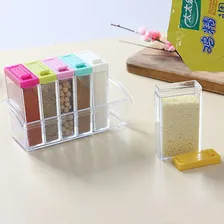 Organizador Tempero Acrílico Porta Condimento 7 Peças Foto mini 2
