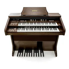 Órgão Eletrônico Tokai T1 Litúrgico Com Drawbar Marrom Bivolt Foto mini 1