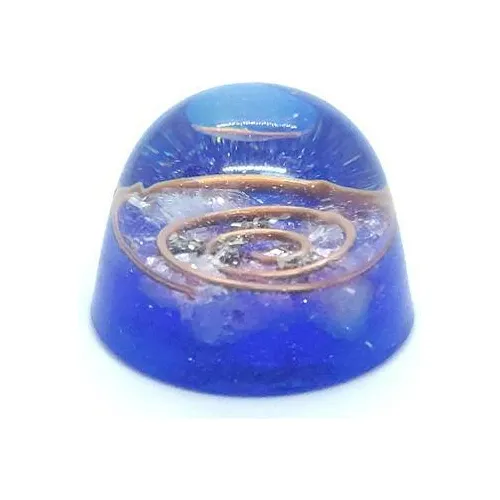 Orgonite Azul E Violeta Com Pedra Da Lua - Autoconhecimento Foto 1