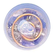 Orgonite Azul E Violeta Com Pedra Da Lua - Autoconhecimento Foto mini 2