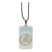 Orgonite Colar Reto Água Marinha - Meditação Foto mini 1