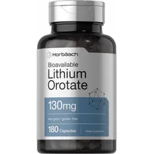 Orotato de lĂtio Orotato de lĂtio 130mg 180 cápsulas 5mg Foto mini 1