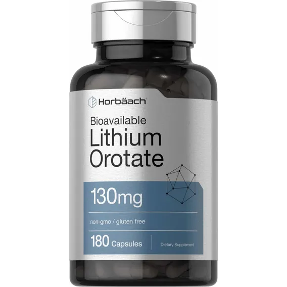 Orotato de lĂtio Orotato de lĂtio 130mg 180 cápsulas 5mg Foto 1