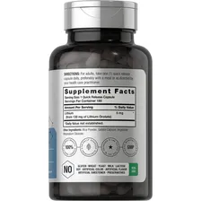 Orotato de lĂtio Orotato de lĂtio 130mg 180 cápsulas 5mg Foto mini 2