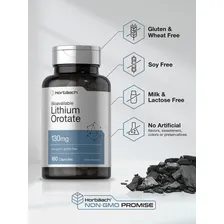 Orotato de lĂtio Orotato de lĂtio 130mg 180 cápsulas 5mg Foto mini 4