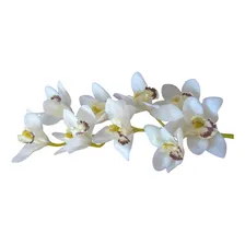 OrquÃdea Artificial Toque Real Cymbidium Branca Foto mini 2
