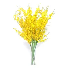 Orquídeas Chuva De Ouro Pingo Arranjo Enfeite 90cm Decoração Cor Amarelas Foto mini 1